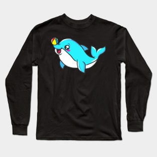 cute dolphin design whale fish animal welfare dolphin Long Sleeve T-Shirt